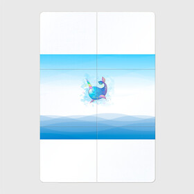 Магнитный плакат 2Х3 с принтом Дельфин единорог , Полимерный материал с магнитным слоем | 6 деталей размером 9*9 см | cute | dolphin | unicorn | два дельфина | дельфин | дельфин в море | дельфинами | единорог | милый | мир | подводный