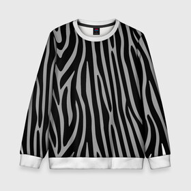 Детский свитшот 3D с принтом Zebra Camouflage , 100% полиэстер | свободная посадка, прямой крой, мягкая тканевая резинка на рукавах и понизу свитшота | Тематика изображения на принте: animal | blackandwhite | camouflage | stripes | zebra