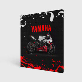 Холст квадратный с принтом YAMAHA [004] , 100% ПВХ |  | moto | yamaha | мотоцикл | ямана | ямаха