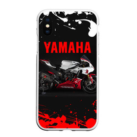 Чехол для iPhone XS Max матовый с принтом YAMAHA [004] , Силикон | Область печати: задняя сторона чехла, без боковых панелей | moto | yamaha | мотоцикл | ямана | ямаха