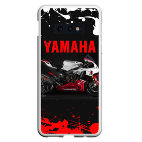 Чехол для Samsung S10E с принтом YAMAHA [004] , Силикон | Область печати: задняя сторона чехла, без боковых панелей | moto | yamaha | мотоцикл | ямана | ямаха