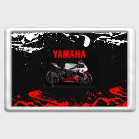 Магнит 45*70 с принтом YAMAHA [004] , Пластик | Размер: 78*52 мм; Размер печати: 70*45 | moto | yamaha | мотоцикл | ямана | ямаха