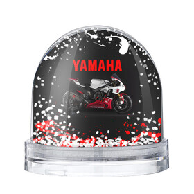 Игрушка Снежный шар с принтом YAMAHA [004] , Пластик | Изображение внутри шара печатается на глянцевой фотобумаге с двух сторон | moto | yamaha | мотоцикл | ямана | ямаха