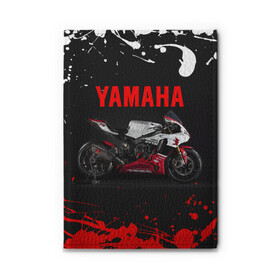 Обложка для автодокументов с принтом YAMAHA [004] , натуральная кожа |  размер 19,9*13 см; внутри 4 больших “конверта” для документов и один маленький отдел — туда идеально встанут права | Тематика изображения на принте: moto | yamaha | мотоцикл | ямана | ямаха