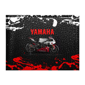 Обложка для студенческого билета с принтом YAMAHA [004] , натуральная кожа | Размер: 11*8 см; Печать на всей внешней стороне | moto | yamaha | мотоцикл | ямана | ямаха