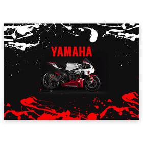 Поздравительная открытка с принтом YAMAHA [004] , 100% бумага | плотность бумаги 280 г/м2, матовая, на обратной стороне линовка и место для марки
 | moto | yamaha | мотоцикл | ямана | ямаха
