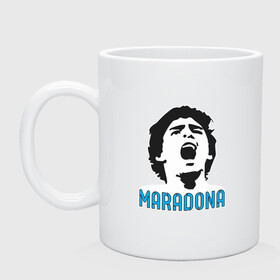 Кружка керамическая с принтом Maradona Scream , керамика | объем — 330 мл, диаметр — 80 мм. Принт наносится на бока кружки, можно сделать два разных изображения | argentina | maradona | messi | sport | аргентина | гол | диего | марадона | месси | мяч | рука бога | спорт | футбол | чемпион