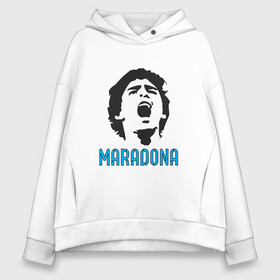 Женское худи Oversize хлопок с принтом Maradona Scream , френч-терри — 70% хлопок, 30% полиэстер. Мягкий теплый начес внутри —100% хлопок | боковые карманы, эластичные манжеты и нижняя кромка, капюшон на магнитной кнопке | argentina | maradona | messi | sport | аргентина | гол | диего | марадона | месси | мяч | рука бога | спорт | футбол | чемпион