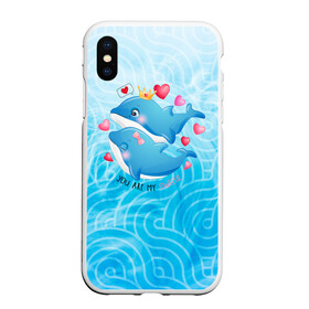Чехол для iPhone XS Max матовый с принтом Два дельфина , Силикон | Область печати: задняя сторона чехла, без боковых панелей | cute | dolphin | два дельфина | дельфин | дельфин в море | дельфинами | любовь | милый | мир | подводный | сердечки
