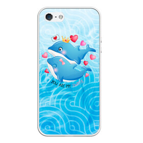 Чехол для iPhone 5/5S матовый с принтом Два дельфина , Силикон | Область печати: задняя сторона чехла, без боковых панелей | cute | dolphin | два дельфина | дельфин | дельфин в море | дельфинами | любовь | милый | мир | подводный | сердечки