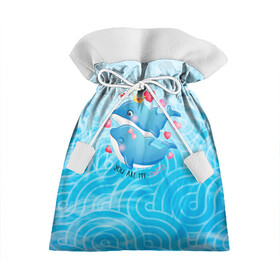 Подарочный 3D мешок с принтом Два дельфина , 100% полиэстер | Размер: 29*39 см | Тематика изображения на принте: cute | dolphin | два дельфина | дельфин | дельфин в море | дельфинами | любовь | милый | мир | подводный | сердечки