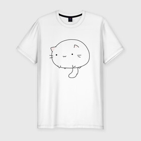 Мужская футболка хлопок Slim с принтом Котячий гриб , 92% хлопок, 8% лайкра | приталенный силуэт, круглый вырез ворота, длина до линии бедра, короткий рукав | Тематика изображения на принте: cat | гриб | кис | кот | котан | коты | котэ | кошка | кошки | мем