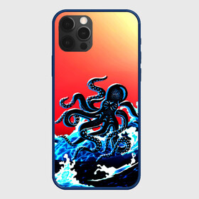 Чехол для iPhone 12 Pro с принтом Кракен в Море | Градиент , силикон | область печати: задняя сторона чехла, без боковых панелей | Тематика изображения на принте: animal | beast | fade | kraken | monster | moon | ocean | octopus | sea | water | waves | вода | волны | градиент | животные | звери | кракен | луна | монстр | море | океан | осьминог | рыбы | щупальца