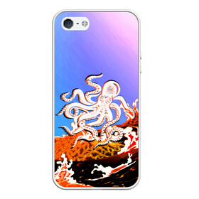 Чехол для iPhone 5/5S матовый с принтом Осьминог в Лаве | Градиент , Силикон | Область печати: задняя сторона чехла, без боковых панелей | animal | beast | fade | kraken | monster | moon | ocean | octopus | sea | water | waves | вода | волны | градиент | животные | звери | кракен | лава | луна | монстр | море | небо | огонь | океан | осьминог | рыбы | щупальца