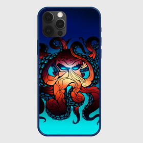Чехол для iPhone 12 Pro с принтом Кракен | Octopus , силикон | область печати: задняя сторона чехла, без боковых панелей | animal | beast | kraken | monster | ocean | octopus | sea | water | waves | вода | волны | животные | звери | кракен | монстр | море | океан | осьминог | рыбы | щупальца