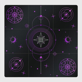 Магнитный плакат 3Х3 с принтом Астрология , Полимерный материал с магнитным слоем | 9 деталей размером 9*9 см | Тематика изображения на принте: астрология | глаз | гороскоп | звезды | лавандовый | лиловый | луна | оккультный глаз | пиктограмма | пиктограммы | руны | солнце | фиолетовый | черный и золотой | эзотерика