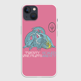 Чехол для iPhone 13 с принтом 21 pilots scaled and icy dragon ,  |  | album | alternative | dragon | josh dun | music | rock | sai | scaled and icy | singer | star | twenty one pilots | tyler joseph | weapon | альбом | альтернативная | двадцать один пилот | джош дан | дракон | звезда | музыка | оружие | певец | рок | сай | 