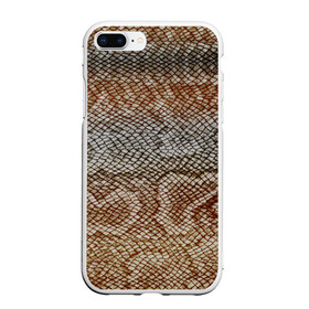 Чехол для iPhone 7Plus/8 Plus матовый с принтом Snake skin , Силикон | Область печати: задняя сторона чехла, без боковых панелей | animal | leather | natural | skin | snake | texture | wild