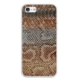 Чехол для iPhone 5/5S матовый с принтом Snake skin , Силикон | Область печати: задняя сторона чехла, без боковых панелей | animal | leather | natural | skin | snake | texture | wild