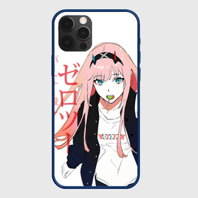 Чехол для iPhone 12 Pro с принтом Zero Two, Darling in the Franx , силикон | область печати: задняя сторона чехла, без боковых панелей | 02 | anime girl | darling in the franxx | zero two | аниме | дарлинг во франксе | девушка с розовыми волосами | манга | милый во франксе | ноль два | розовые волосы | тян