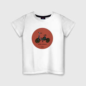 Детская футболка хлопок с принтом Ретро велосипед , 100% хлопок | круглый вырез горловины, полуприлегающий силуэт, длина до линии бедер | велосипед | винтаж | ностальгия | ретро | ссср