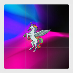 Магнитный плакат 3Х3 с принтом Единорог | Unicorn (Z) , Полимерный материал с магнитным слоем | 9 деталей размером 9*9 см | unicorn | unicornis | вымышленное существо | единорог | инрог | каркаданн | мифическое существо | моноцерос | нарвал | радужное | радужный | существо