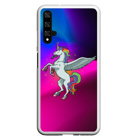 Чехол для Honor 20 с принтом Единорог | Unicorn (Z) , Силикон | Область печати: задняя сторона чехла, без боковых панелей | unicorn | unicornis | вымышленное существо | единорог | инрог | каркаданн | мифическое существо | моноцерос | нарвал | радужное | радужный | существо