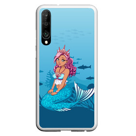 Чехол для Honor P30 с принтом Mermaid | Русалка | Русалочка , Силикон | Область печати: задняя сторона чехла, без боковых панелей | mermaid | naiad | nymph | rusalka | ведява | водяница | восточнославянская мифология | дух | лесовица | мифология | морская дева | нимфа | русал | русалии | русалка | русалочка | ундина | фараонка