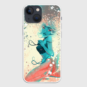 Чехол для iPhone 13 mini с принтом Русалочка | Mermaid (Z) ,  |  | mermaid | naiad | nymph | rusalka | ведява | водяница | восточнославянская мифология | дух | лесовица | мифология | морская дева | нимфа | русал | русалии | русалка | русалочка | ундина | фараонка