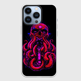 Чехол для iPhone 13 Pro с принтом Череп Осьминог | Octopus Skull ,  |  | Тематика изображения на принте: animal | beast | kraken | monster | ocean | octopus | sea | skull | water | waves | вода | животные | звери | кракен | монстр | море | океан | осьминог | рыбы | череп | щупальца