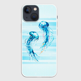 Чехол для iPhone 13 mini с принтом Медузы ,  |  | Тематика изображения на принте: jellyfish | medusa | жители | медуза | медузы | морские | океан