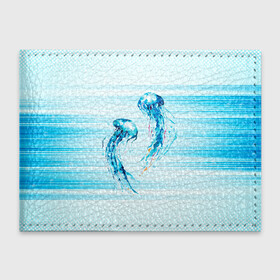 Обложка для студенческого билета с принтом Медузы , натуральная кожа | Размер: 11*8 см; Печать на всей внешней стороне | jellyfish | medusa | жители | медуза | медузы | морские | океан