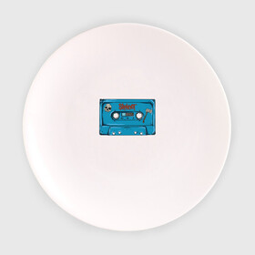 Тарелка с принтом Кассета Slipknot , фарфор | диаметр - 210 мм
диаметр для нанесения принта - 120 мм | Тематика изображения на принте: nu metal | slipknot | кассета | метал | рок | череп