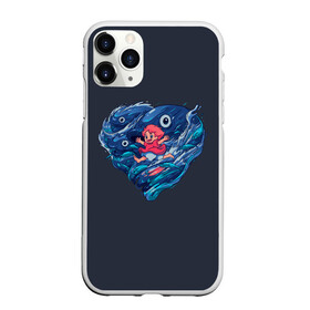 Чехол для iPhone 11 Pro матовый с принтом Ocean heart. Totoro , Силикон |  | catbus | fish | heart | kanta | kusakabe | mei | ocean | ogaki | satsuki | surf | susuvatari | tatsuo | totoro | water | waves | yasuko | вода | волны | канта | котобус | кусакабэ | море | мэй | огаки | океан | прибой | рыба | сацуки | сердце | сусуватари