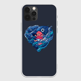 Чехол для iPhone 12 Pro Max с принтом Ocean heart. Totoro , Силикон |  | catbus | fish | heart | kanta | kusakabe | mei | ocean | ogaki | satsuki | surf | susuvatari | tatsuo | totoro | water | waves | yasuko | вода | волны | канта | котобус | кусакабэ | море | мэй | огаки | океан | прибой | рыба | сацуки | сердце | сусуватари