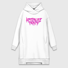 Платье-худи хлопок с принтом Afterlife Party ,  |  | fortnite | gamers | games | music | party | вечеринка | джей бавлин | игры | королевская битва | фортнайт