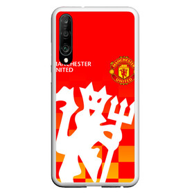 Чехол для Honor P30 с принтом MANCHESTER UNITED / ДЬЯВОЛ , Силикон | Область печати: задняя сторона чехла, без боковых панелей | Тематика изображения на принте: fire. | football | manchester united football club | sport | uefa | английская премьер лига | дьявол | лига финал | манчестер юнайтед | матч | огонь | спорт | уефа | финал | футбол