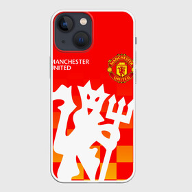 Чехол для iPhone 13 mini с принтом MANCHESTER UNITED   ДЬЯВОЛ ,  |  | fire. | football | manchester united football club | sport | uefa | английская премьер лига | дьявол | лига финал | манчестер юнайтед | матч | огонь | спорт | уефа | финал | футбол