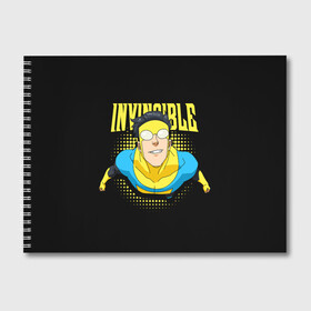 Альбом для рисования с принтом Invincible , 100% бумага
 | матовая бумага, плотность 200 мг. | invincible | комикс | марк грейсон | мультсериал | неуязвимый | супергерой