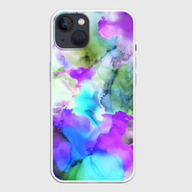 Чехол для iPhone 13 с принтом Акварельная краска ,  |  | abstract | art | casual | gradient | summer | texture | watercolor | абстракция | акварель | брызги красок | градиент | краски | лето | повседневный стиль | пятна | разводы красок | разноцветные разводы | текстура | узор