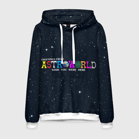 Мужская толстовка 3D с принтом Astroworld , 100% полиэстер | двухслойный капюшон со шнурком для регулировки, мягкие манжеты на рукавах и по низу толстовки, спереди карман-кенгуру с мягким внутренним слоем. | astroworld | music | travis scott | музыка | трэвис скотт