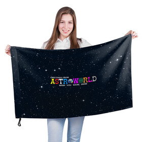 Флаг 3D с принтом Astroworld , 100% полиэстер | плотность ткани — 95 г/м2, размер — 67 х 109 см. Принт наносится с одной стороны | astroworld | music | travis scott | музыка | трэвис скотт