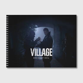 Альбом для рисования с принтом RESIDENT EVIL VILLAGE , 100% бумага
 | матовая бумага, плотность 200 мг. | resident evil | resident evil 8 village | village | вампиры | димитреску | леди | резидент | эвил