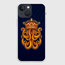Чехол для iPhone 13 mini с принтом Кракен в короне ,  |  | king | kraken | octopus | корона | кракен | море | морские | морское | осьминог | щупальца