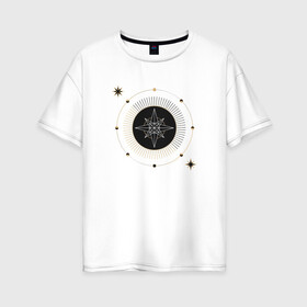 Женская футболка хлопок Oversize с принтом карта таро звезда , 100% хлопок | свободный крой, круглый ворот, спущенный рукав, длина до линии бедер
 | астрология | звезда | карма | карта | космос | магия | мистика | оккультный глаз | планеты | расклад мистическое существо | руны | таро