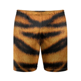 Мужские шорты спортивные с принтом Tiger Wool ,  |  | animal | skin | tiger | wool | тигр
