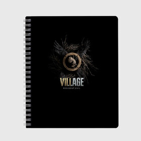 Тетрадь с принтом Resident Evil Village , 100% бумага | 48 листов, плотность листов — 60 г/м2, плотность картонной обложки — 250 г/м2. Листы скреплены сбоку удобной пружинной спиралью. Уголки страниц и обложки скругленные. Цвет линий — светло-серый
 | biohazard | lady dumitrescu | re 8 | re village | resident evil | stars | umbrella | vampire | vii | village | амбрелла | вампир | диметреску | димитреску | зомби | корпорация амбрелла | обитель зла | обитель зла деревня | резидент | резиден