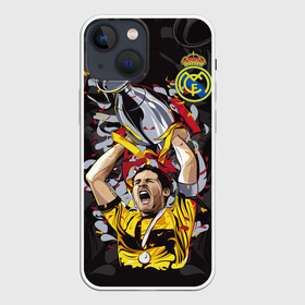 Чехол для iPhone 13 mini с принтом Икер Касильяс ,  |  | fc real madrid | iker casillas | вратарь | икер касильяс | испанский | фк реал мадрид | футболист