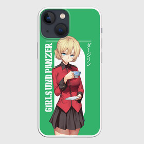 Чехол для iPhone 13 mini с принтом Darjeeling ,  |  | darjeeling | girls und panzer | girls und panzer правда | дарджилинг | девочки и танки | девушки и танки | катюша | нисидзуми михо | правда | танки