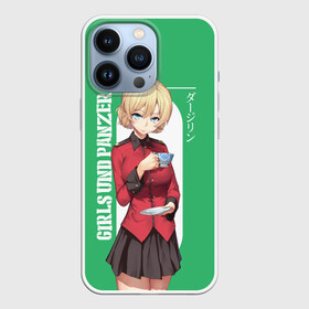 Чехол для iPhone 13 Pro с принтом Darjeeling ,  |  | Тематика изображения на принте: darjeeling | girls und panzer | girls und panzer правда | дарджилинг | девочки и танки | девушки и танки | катюша | нисидзуми михо | правда | танки